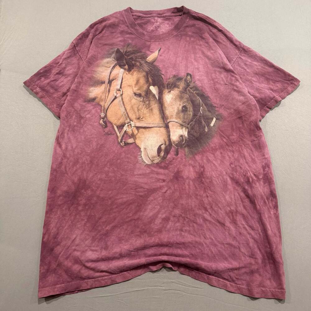 The Mountain Horse Graphic Tie Dye T-Shirt Maroon 2XL